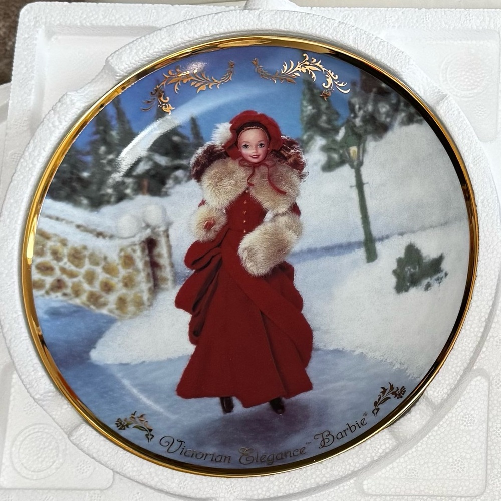Victorian Elegance Vintage Barbie Collector Plate Hallmark NEW Christmas
